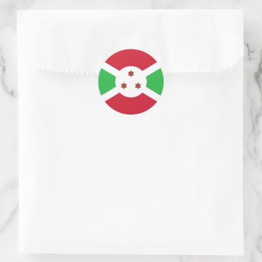 Patriotic Burundi Flag Ronde Sticker (Tas)