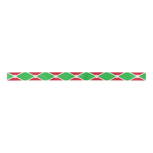 Patriotic Burundi Flag Satijnen Lint (Voorkant)