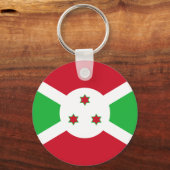Patriotic Burundi Flag Sleutelhanger (Achterkant)
