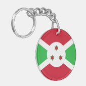 Patriotic Burundi Flag Sleutelhanger (Voorkant Links)