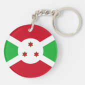 Patriotic Burundi Flag Sleutelhanger (Achterkant)