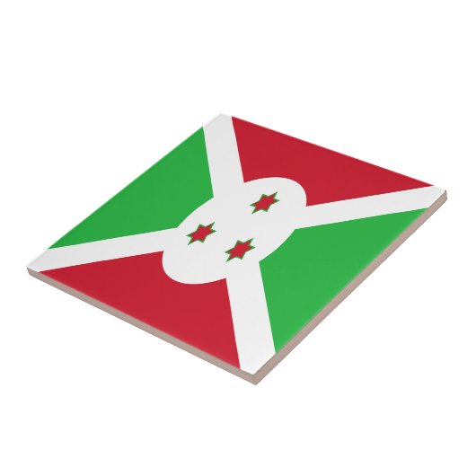 Patriotic Burundi Flag Tegeltje (Zijkant)
