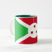 Patriotic Burundi Flag Tweekleurige Koffiemok (Voorkant links)