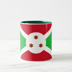 Patriotic Burundi Flag Tweekleurige Koffiemok