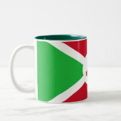 Patriotic Burundi Flag Tweekleurige Koffiemok (Links)