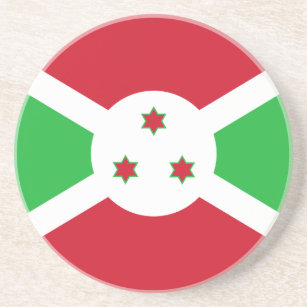 Patriotic Burundi Flag Zandsteen Onderzetter