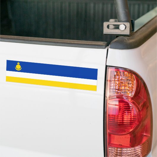 Patriotic Buryatia Flag Bumpersticker (Op Truck)