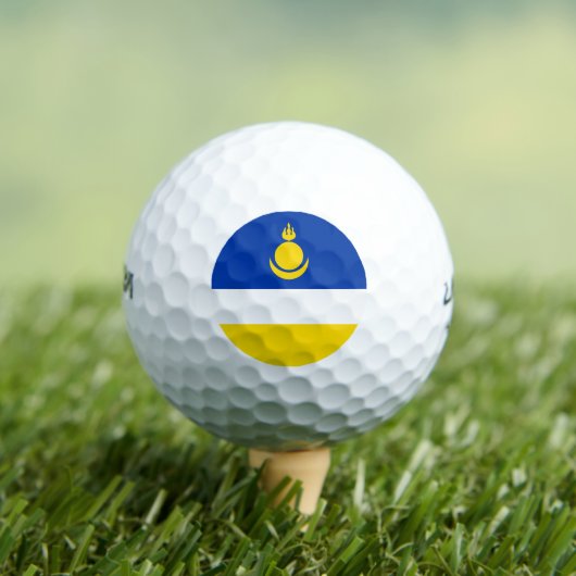Patriotic Buryatia Flag Golfballen (Insitu Shirt)