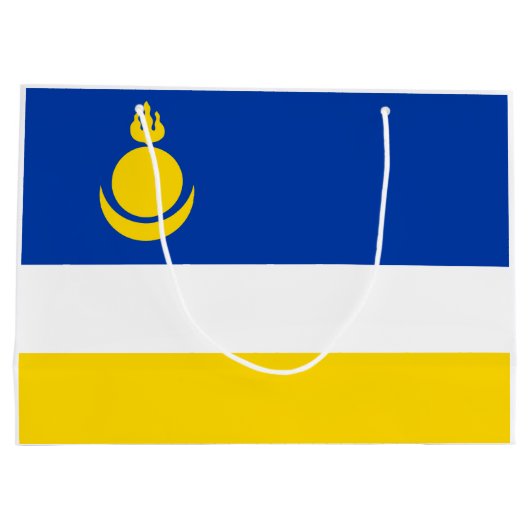 Patriotic Buryatia Flag Groot Cadeauzakje (Achterkant)