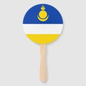 Patriotic Buryatia Flag Handwaaier (Achterkant)