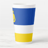 Patriotic Buryatia Flag Latte Mok (Voorkant)