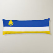 Patriotic Buryatia Flag Lichaamskussen (Achterkant)