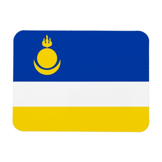 Patriotic Buryatia Flag Magneet (Horizontaal)