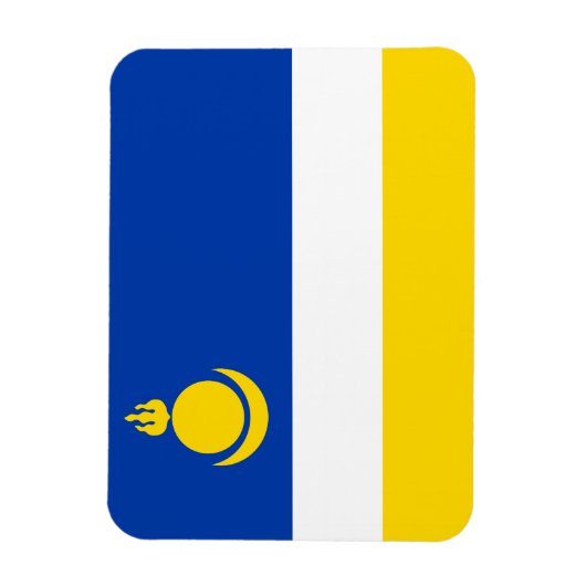 Patriotic Buryatia Flag Magneet (Verticaal)