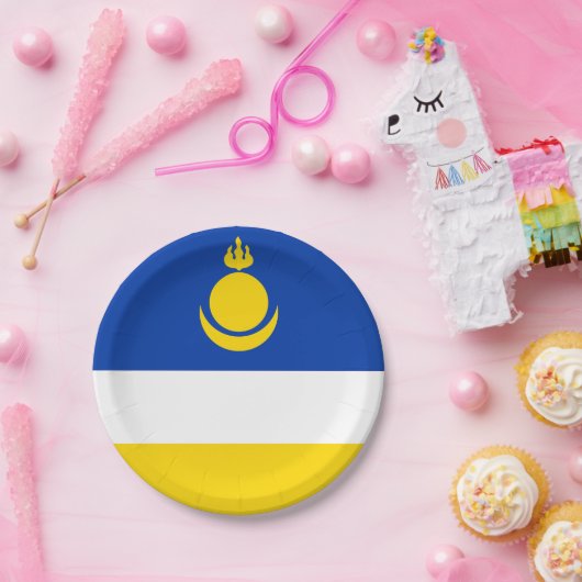 Patriotic Buryatia Flag Papieren Bordje (Feest)