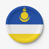Patriotic Buryatia Flag Papieren Bordje (Voorkant)