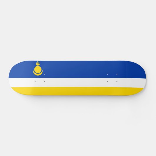 Patriotic Buryatia Flag Persoonlijk Skateboard (Horizontaal)