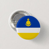 Patriotic Buryatia Flag Ronde Button 3,2 Cm (Voorkant /achterkant)