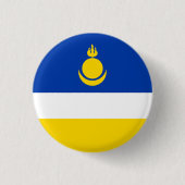 Patriotic Buryatia Flag Ronde Button 3,2 Cm (Voorkant)