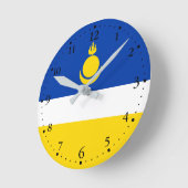 Patriotic Buryatia Flag Ronde Klok (Hoek)