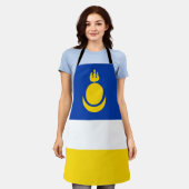 Patriotic Buryatia Flag Schort (Gedragen)