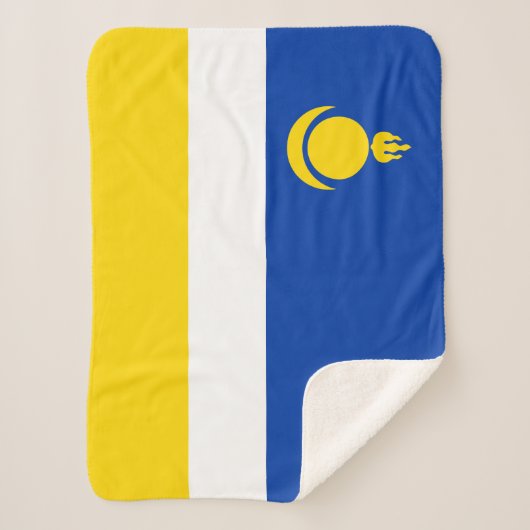 Patriotic Buryatia Flag Sherpa Deken (Voorkant)