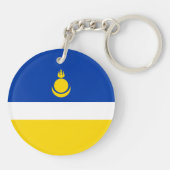Patriotic Buryatia Flag Sleutelhanger (Achterkant)