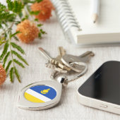 Patriotic Buryatia Flag Sleutelhanger (Zijkant)