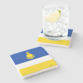Patriotic Buryatia Flag Stenen Onderzetter (Zijkant)