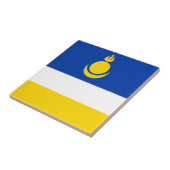 Patriotic Buryatia Flag Tegeltje (Zijkant)