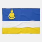 Patriotic Buryatia Flag Theedoek (Horizontaal)