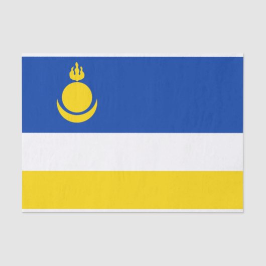 Patriotic Buryatia Flag Tissuepapier (Voorkant)