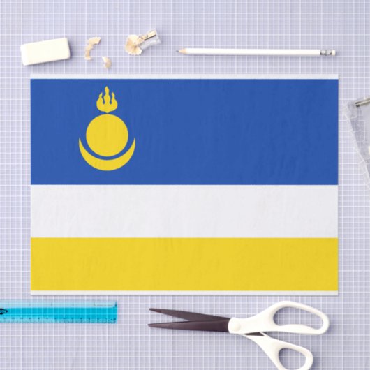 Patriotic Buryatia Flag Tissuepapier (Craft)
