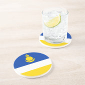 Patriotic Buryatia Flag Zandsteen Onderzetter (Zijkant)