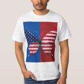 "Patriotic Butterfly" - a t-shirt design featuring (Voorkant)