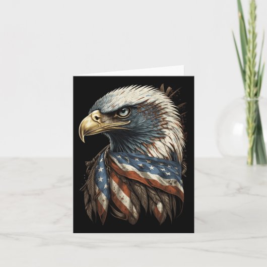 Patriotic Byld Eagle 4 juli Mannen Verenigde State Kaart (Voorkant)