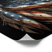 Patriotic Byld Eagle 4 juli Mannen Verenigde State Poster (Hoek)