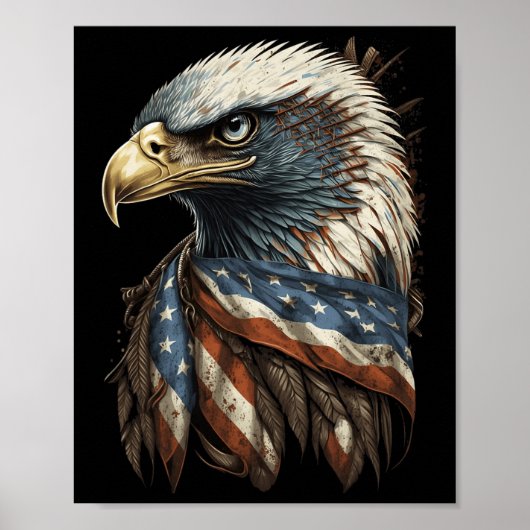 Patriotic Byld Eagle 4 juli Mannen Verenigde State Poster (Voorkant)