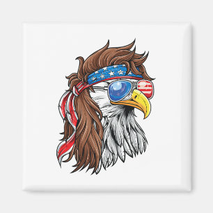 Patriotic Byld Eagle Mullet Amerikaanse vlag 4e Magneet