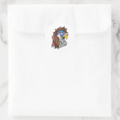 Patriotic Byld Eagle Mullet Amerikaanse vlag 4e Ronde Sticker (Tas)