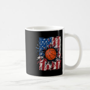 Patriotic Bysketbyll 4 juli Mannen Verenigde State Koffiemok