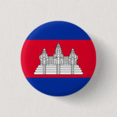 Patriotic Cambodia Flag Button (Voorkant)