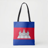 Patriotic Cambodia Flag Canvas tas (Voorkant)