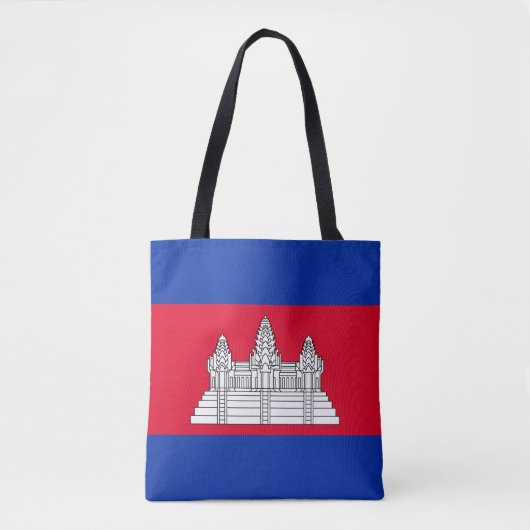 Patriotic Cambodia Flag Canvas tas (Voorkant)
