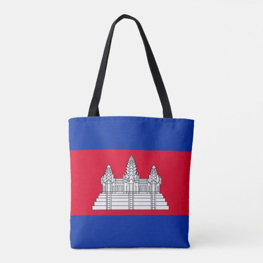 Patriotic Cambodia Flag Canvas tas (Achterkant)