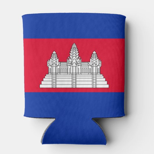 Patriotic Cambodia Flag Koelbox Blikjeskoeler (Achterkant)