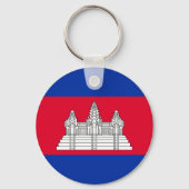 Patriotic Cambodia Flag Sleutelhanger (Voorkant)