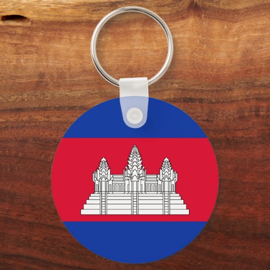 Patriotic Cambodia Flag Sleutelhanger (Achterkant)