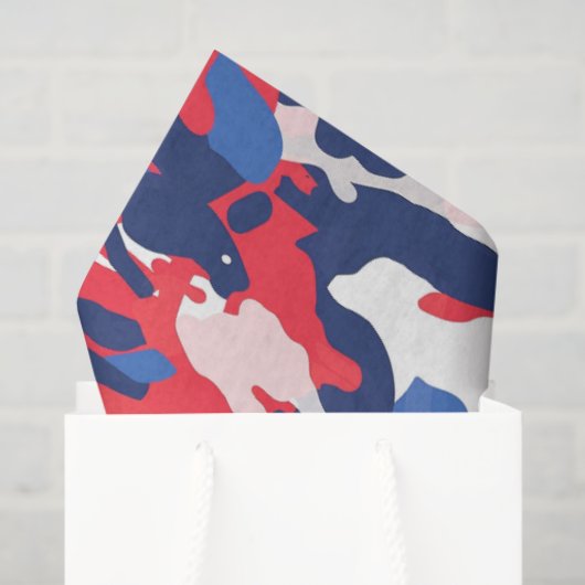 Patriotic Camo Red White Blue USA Freedom Tissuepapier (Cadeauzakje)