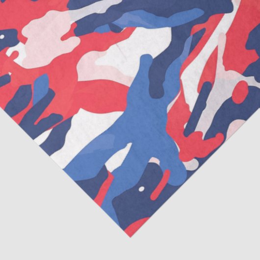 Patriotic Camo Red White Blue USA Freedom Tissuepapier (Detail)